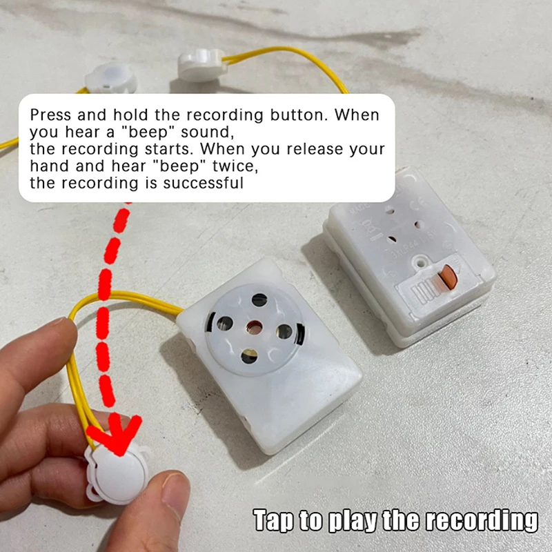 Stuffed Animal Recorder Voice Box Stuffed Animal Recordable Sound Module Plush Toy Voice Message Recorder Device Recording Device Clear