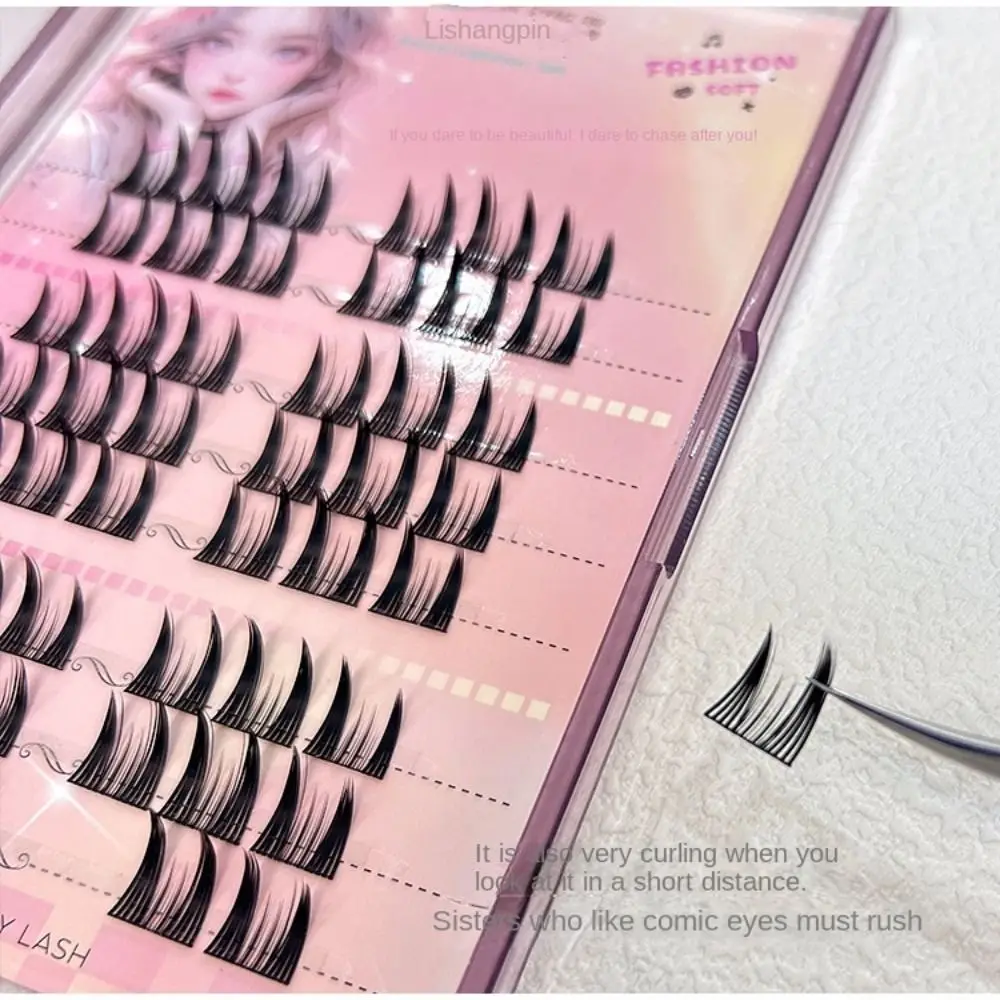 

Ресницы для косплея женские с эффектом влажной манги, натуральные драматические Искусственные ресницы, пушистые