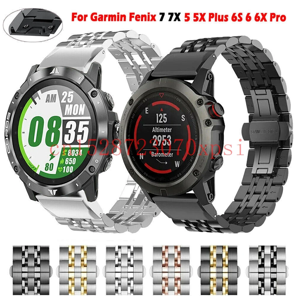 

Ремешок для наручных часов Quickfit, браслет из нержавеющей стали для Garmin touchs62 Fenix5 5Plus 6 6Pro 7 5 Intinct1 2, 26 22 мм