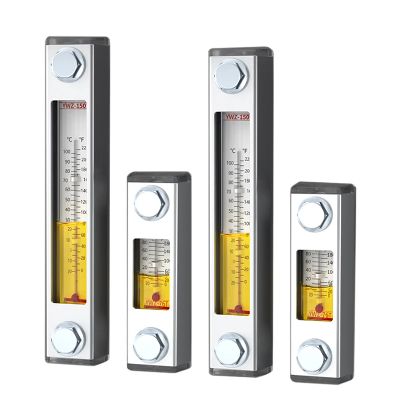 Jauge de niveau de liquide de réservoir hydraulique, coque en aluminium, jauge de niveau d'huile, jauge de niveau d'eau, thermomètre d'eau standard d'huile YWZ 50T-500T