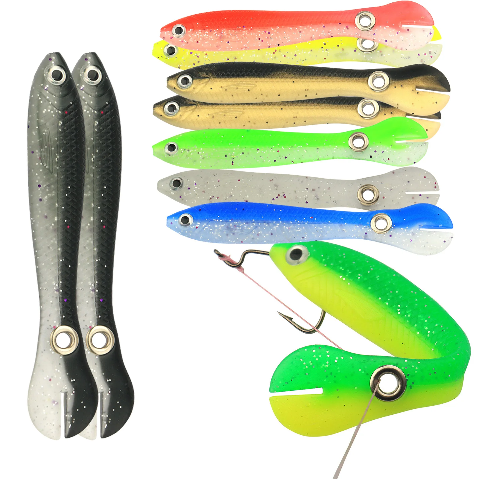 Luminous Soft Bionic Fishing Lure Luminous Bionic Fishing Lures Slow