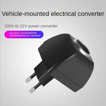 Adattatore CA con presa per auto Caricatore automatico Spina UE da 220 V CA a 12 V CC per dispositivi elettronici per auto Accessori auto Uso domestico