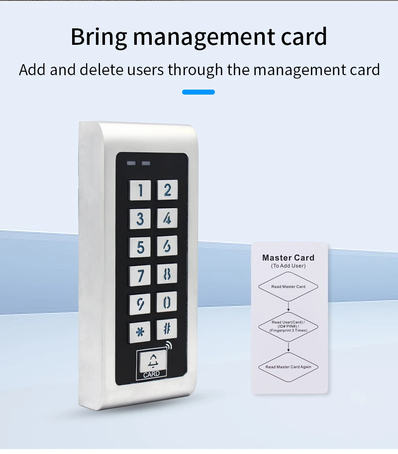 Tuya Wifi Metal Case Access Control Keypad Backlight Anti-Vandal Temporary Passw