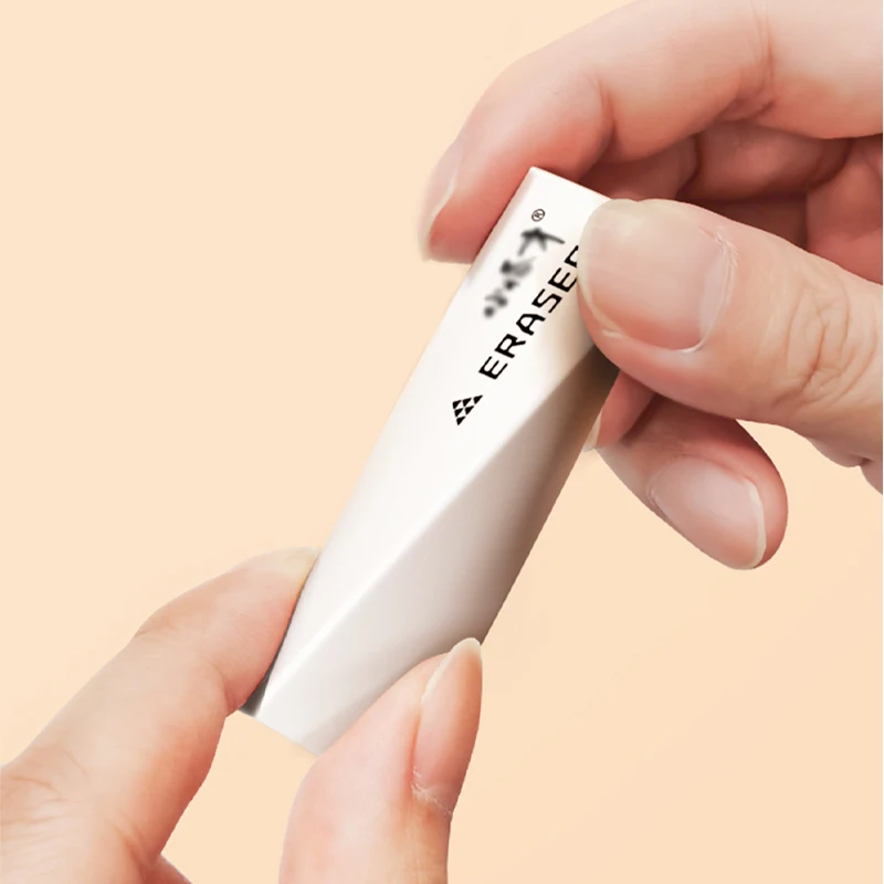 Pencil Eraser 6 Pieces Triangle White Soft Pencil Eraser for Writing Drawing