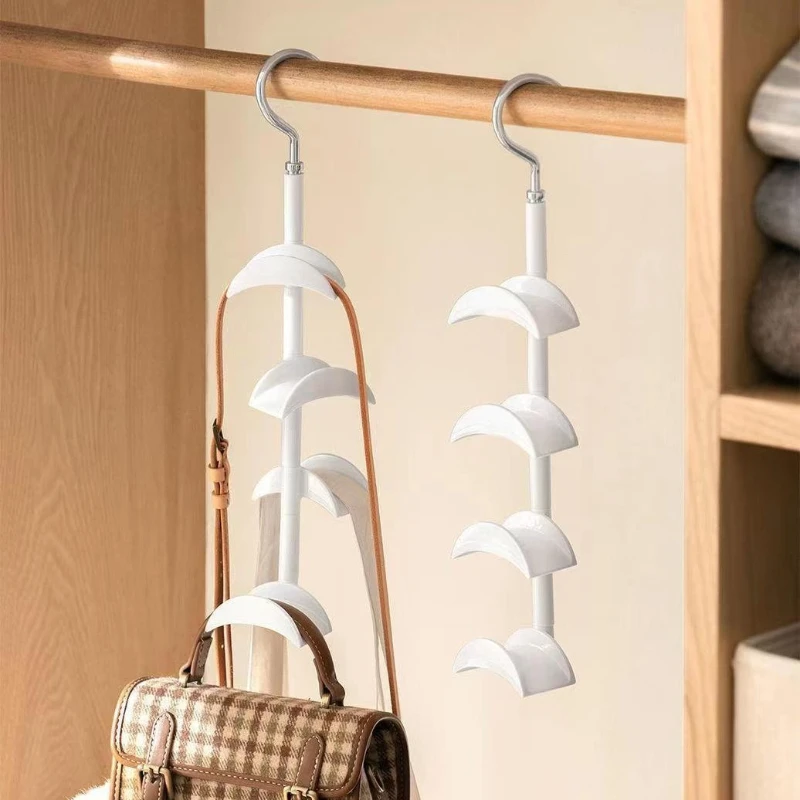 10 Ganci Per Borsa In Plastica ABS, Per Armadio E Zaino, Curvi E Multiuso, Per Sciarpe E Cinture, Organizer Casa