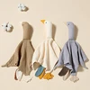 Pure Cotton Muslin Baby Bib Cute Goose Sleeping Dolls Newborn Saliva Towel Soothe Appease Towel Toddlers Burp Cloth Handkerchief 1