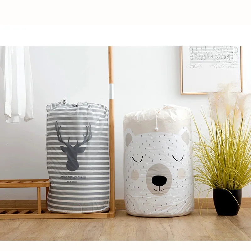 Large Waterproofing Storage Bags Clothing Toys Organizer Drawstring Cosmetic Pouch Bags Translucent Home Storage Organization