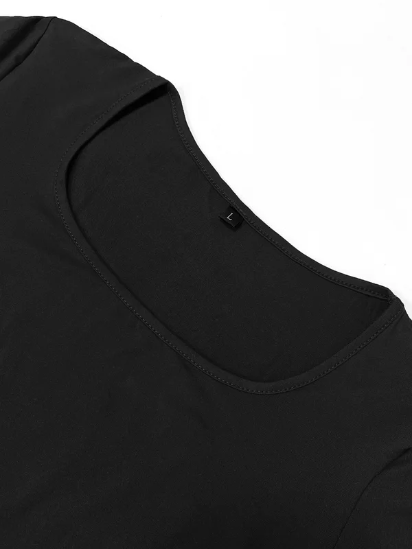Women' Solid Long Sleeve Bodycon Dress, Chic Basic