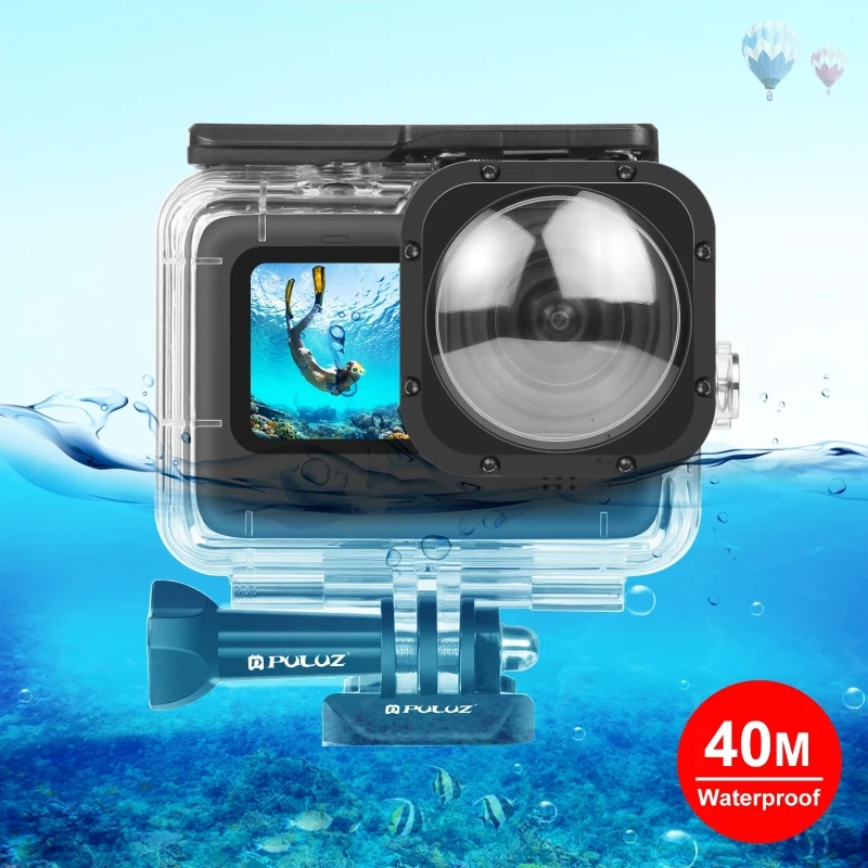 PULUZ 40 м водонепроницаемый чехол для GoPro HERO12 HERO11 HERO10 HERO9 Black Max Lens Mod 1,0 Edition чехол для дайвинга