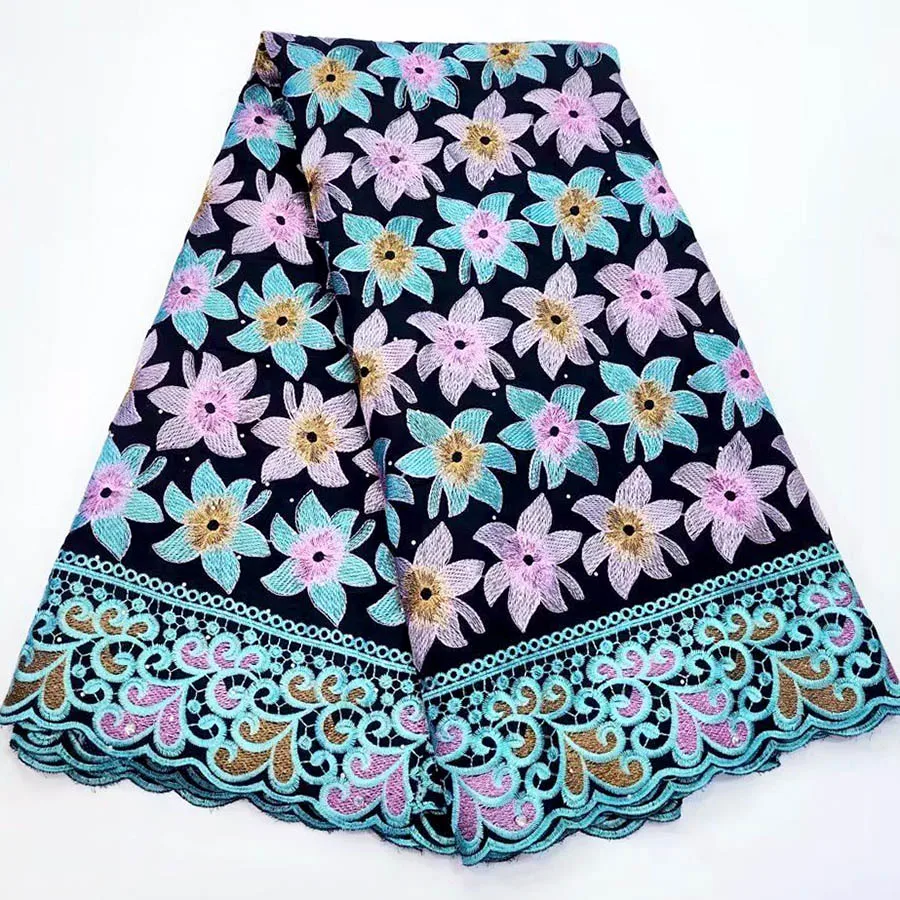 

Swiss Voile Lace In Switzerland Lace Fabric 2023 High Quality African Stones Cotton Lace Fabric Nigerian For Women Wedding Dress
