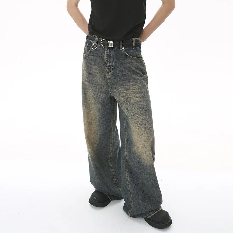 IEFB Men' Denim Pants Old Blue Washed