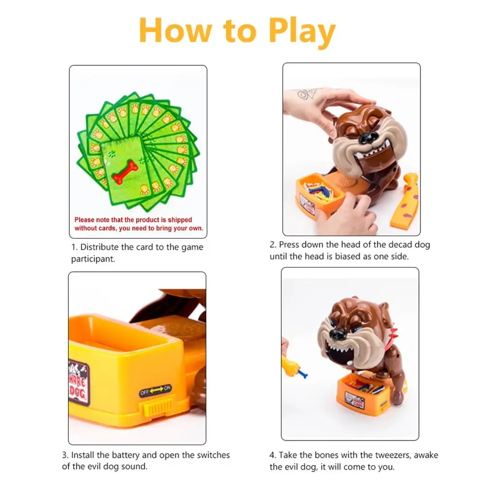 Plastics Flake Out Bad Dog Games Multifunctional Electric Dog Tabletop Game Collection Simulation Finger Bite Scary Game
