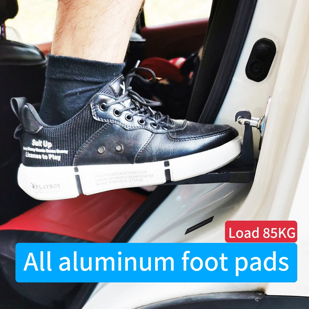 접이식 자동차 루프 랙 단계 자동차 도어 단계 다기능 범용 래치 후크 풋 페달 알루미늄 합금 안전 자동차 액세서리