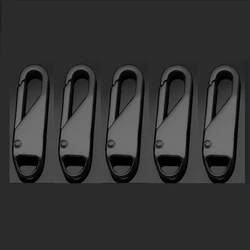 Instant Zipper Repair Kit - Universal Replacement Zip Slider with New Design (Oval Black  5PCS)