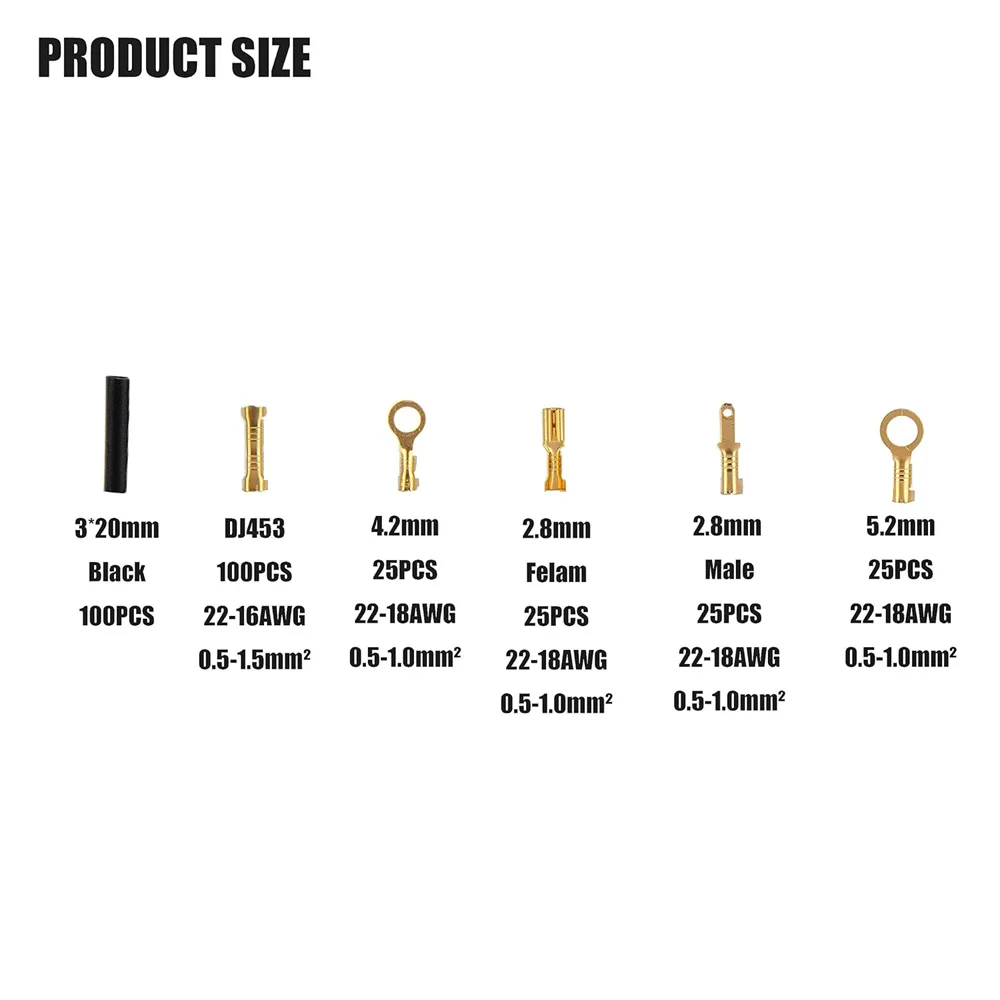 525 stücke 2.8/4.8/6,3mm Flachste cker für Stecker und Buchse, Schnellspleißdraht-Crimp klemmens atz mit Isolier hülsen – Detail 3