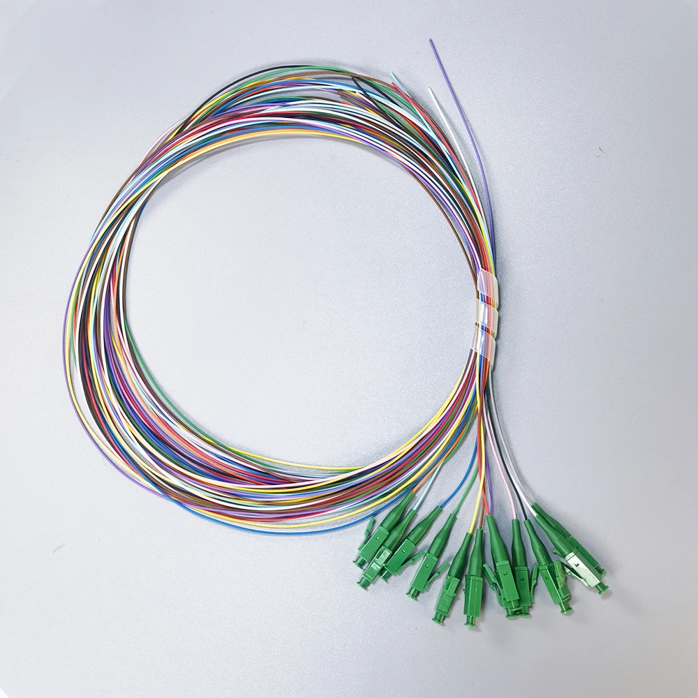 Fiber Optic Pigtail 12 Colored LC UPC/APC Single Mode Optical Fiber Pigtail 1.5M Cable Jumper