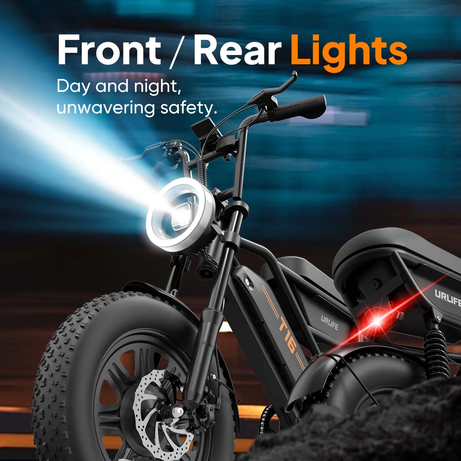 URLIFE T16 Urban Offroad-Elektrofahrrad 48V13AH Akku 16*3 Zoll Fat Tire All-Terrain-Elektrofahrrad – Detail 21