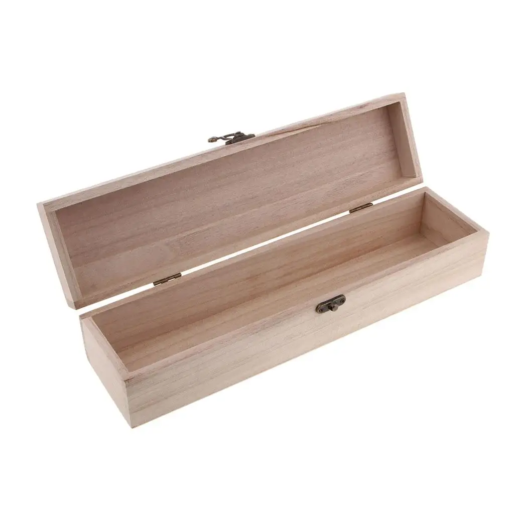 Unfinished Wood Box Classic Box w/ Magnetic Lid Memory Arts Crafts Home 3