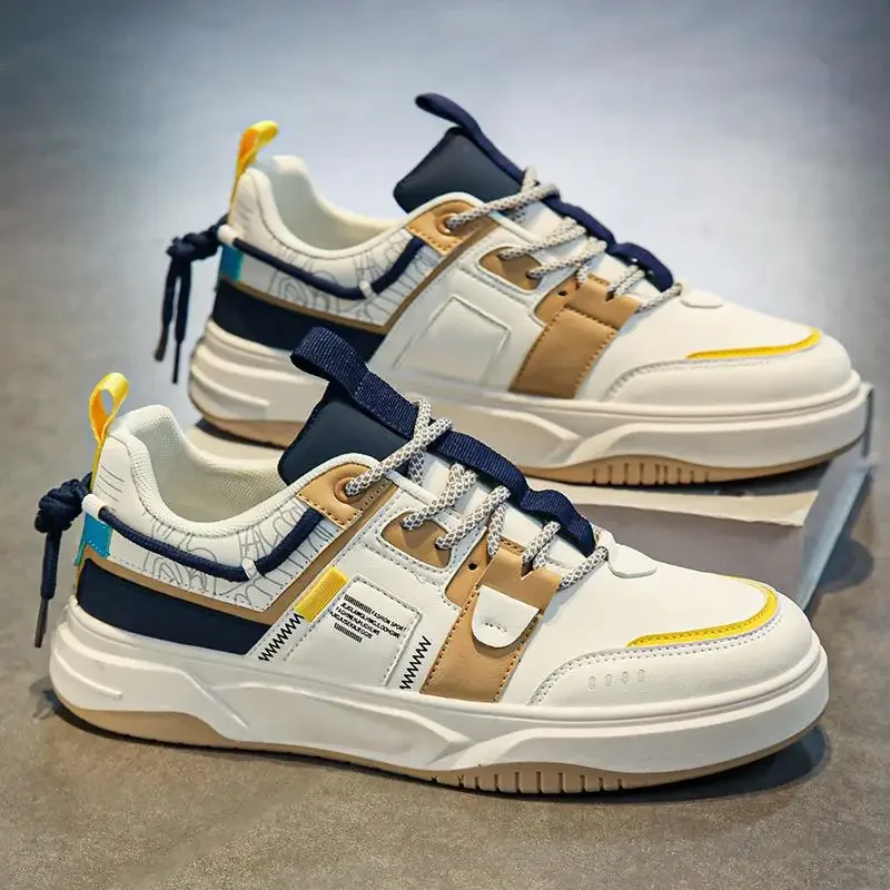 

Мужская обувь, Новинка осени 2023, модная обувь для скейтборда с низким верхом, удобная спортивная обувь для студентов с увеличением роста, повседневная обувь