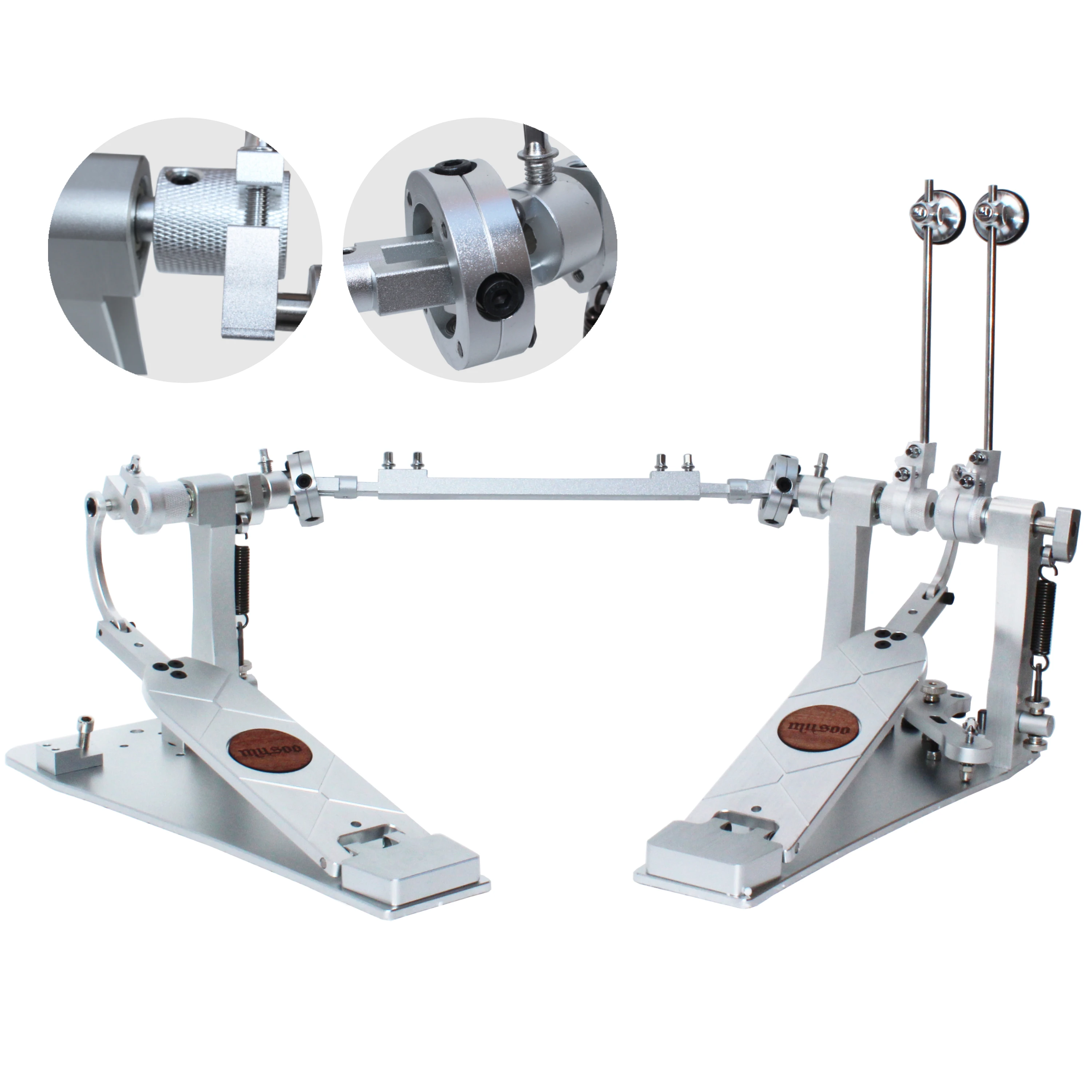 

Musoo Bass Drum Double Pedals with Hammers, Aluminum alloy