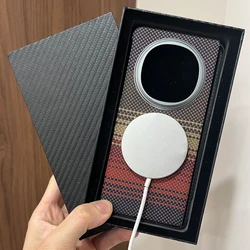 Premium Real 600D Aramid Carbon Fiber Protector Foldable Phone Case Cover for OPPO Find N6 (Red With Magnetic)
