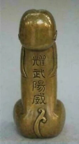 

Ornamen Figur Patung Pengumpul Dewa Ukiran Penis Perunggu Tua Tiongkok Asia Bagus
