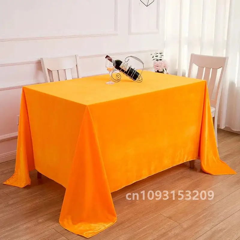 Rectangle Tablecloth Gold Velvet Table Cloth Overlays Wedding Baby Shower Birthday Christmas Banquet Decor for Home Dining Table