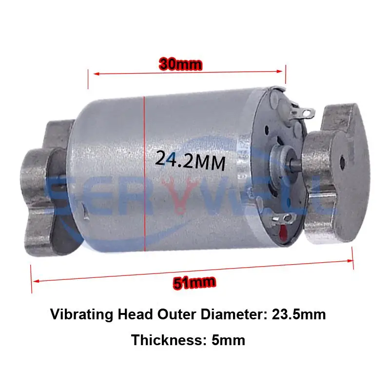 Motore Di Vibrazione DC 24V 3800 RPM - Mini Vibratore Per Massaggiatore - Eccentrico In Plastica Durevole