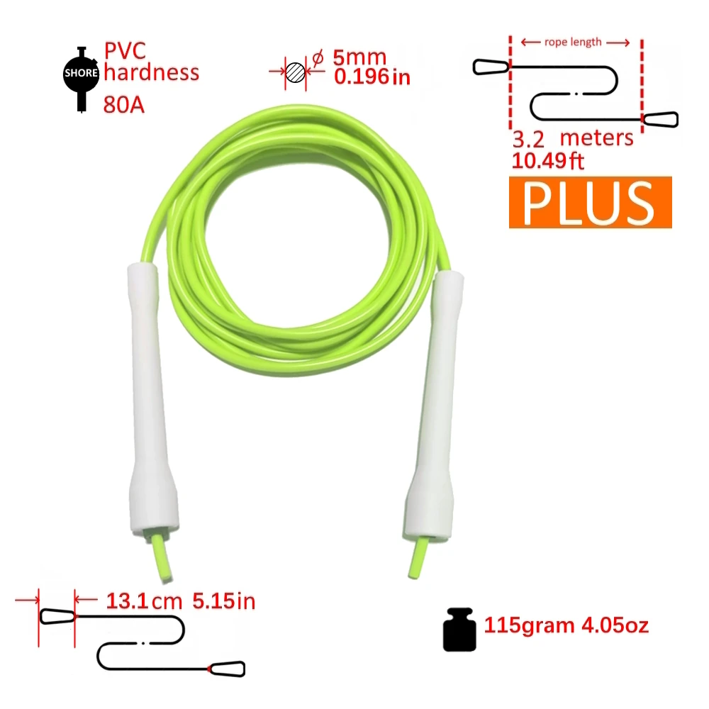 JR006 CC HANDLE  3.2m (rope between handles) x 5mm 5.3mm 6mm  pvc 11ft skip jump rope 4