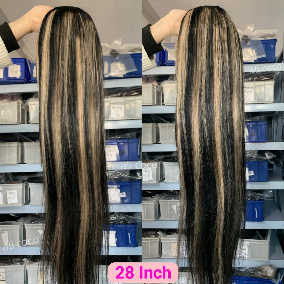 Upgrade Ali Coco 13x4 13x6 Highlight Wig Human Hair Blonde Colored Lace Front Wigs PrePlucked Highlight Blonde Human Hair Wigs 4