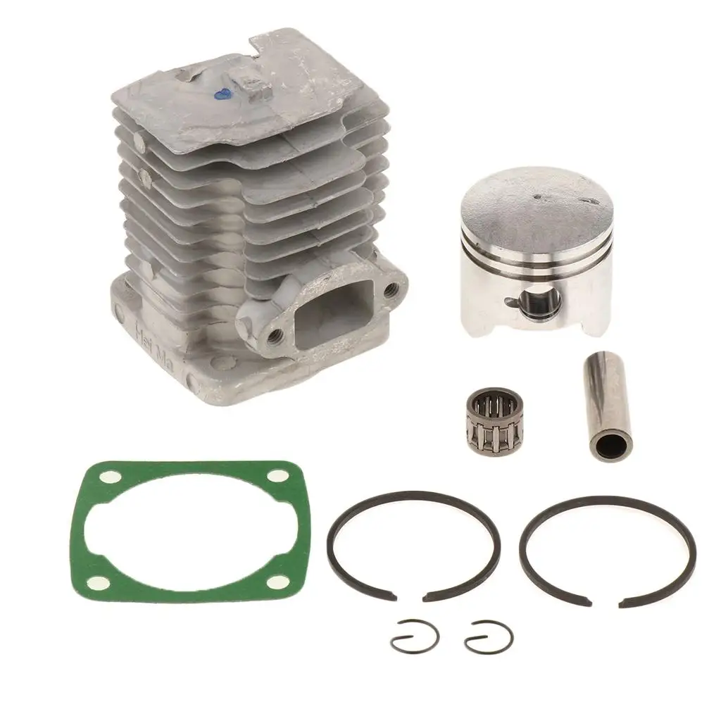 Cylinder Head Piston with Rings Pin Clips for 49cc 2 Stroke Engine