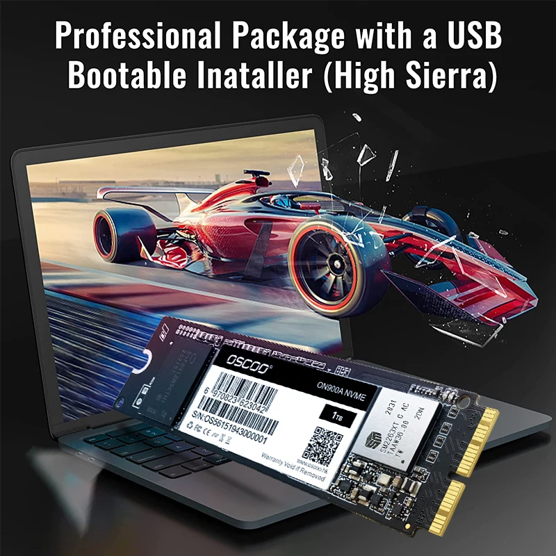 Ssd Nvme Hard Drive On900a For Macbook 256gb 512gb 1t 2t
