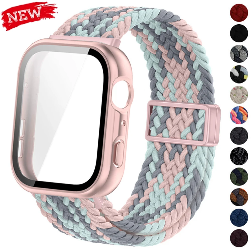 Braided Nylon Strap with Magnetic Buckle and Protective Screen Cover