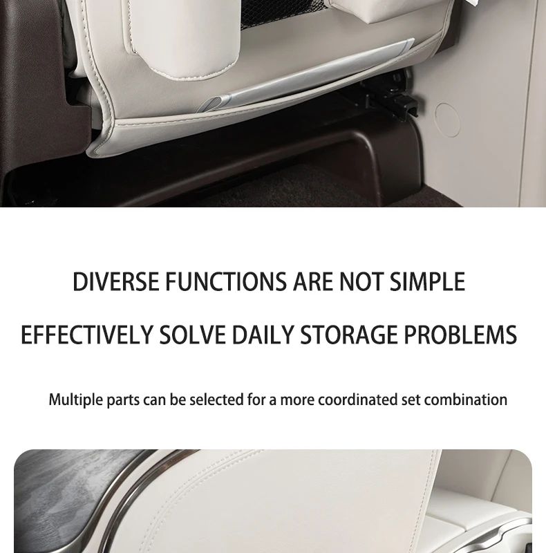 Multi functional seat anti kick pad For DENZA D9 2023-2025 Seat back tissue stor