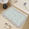 Bathroom floor mat, diatom mud absorbent mat, bathroom bath non-slip foot mat, special-shaped small fresh household carpet 3