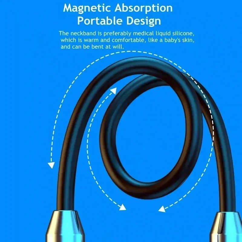 Wireless headset Bluetooth Headset hearing aid Magnetic extra long standby neck strap suspension sports headset with microphone 4