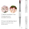 2Pcs Dual-ended Nail Design Brushes Rhinestone Handle UV Gel Nail Brush Set Professional Nail Art Tools 4