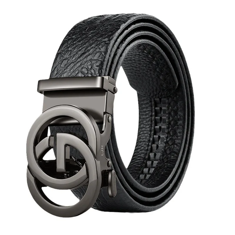 2025 New 3.5cm Gold Chrome Automatic Buckle Designer Belt Buckle Fashion Men's Business Gold Silver Black Alloy Automatic Buckle