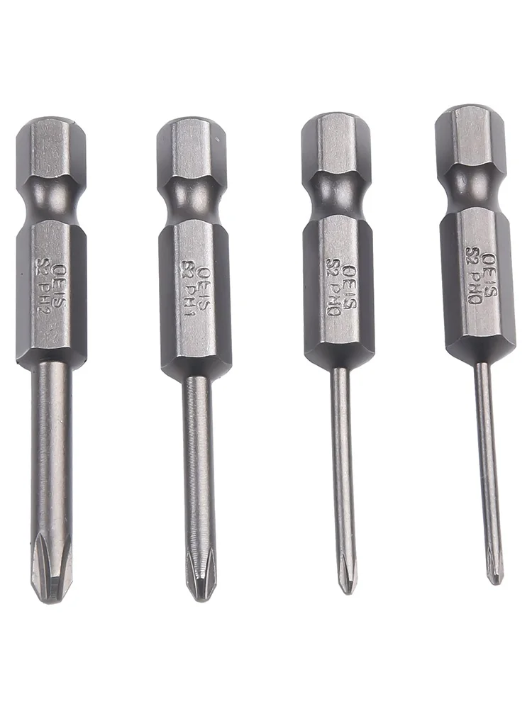 

Solid High Quality Screwdriver Bits 1/4 Hex Shank PH2 Precision 4Pcs/set 50mm Alloy Steel Cross Electric Drills