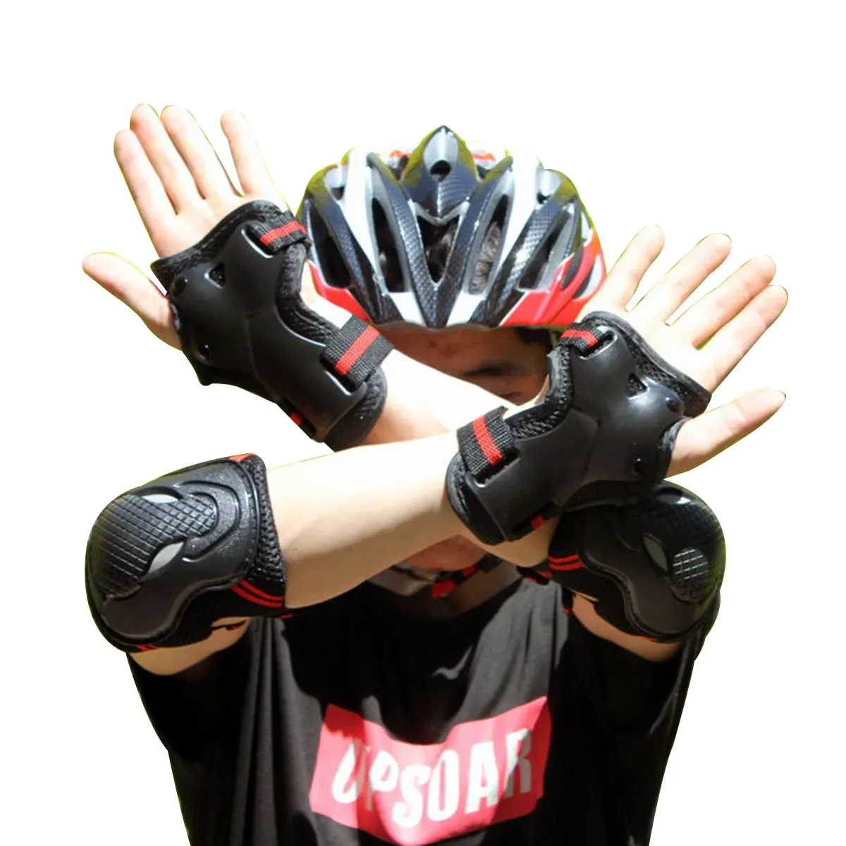 6PCS Adult Children Knee Pads Elbow Pads Wrist Mesh Design Suitable for Roller Skates Skateboards Skating Bicycles Scooters Knee Pad Elbow Pads Wrist Guards