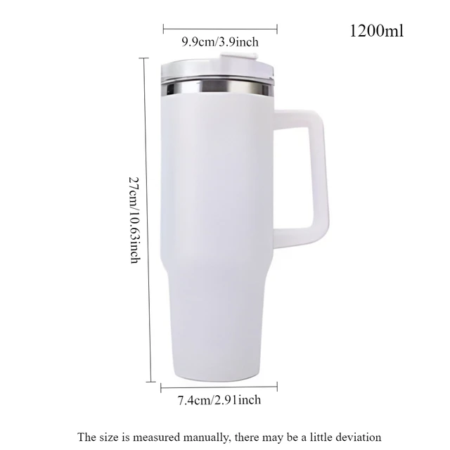 1200ML Metal Vacuum Insulated Cup Stainless Steel Portable Water Cup Refrigerated Vacuum Insulated Straw Leak-proof Lid 5