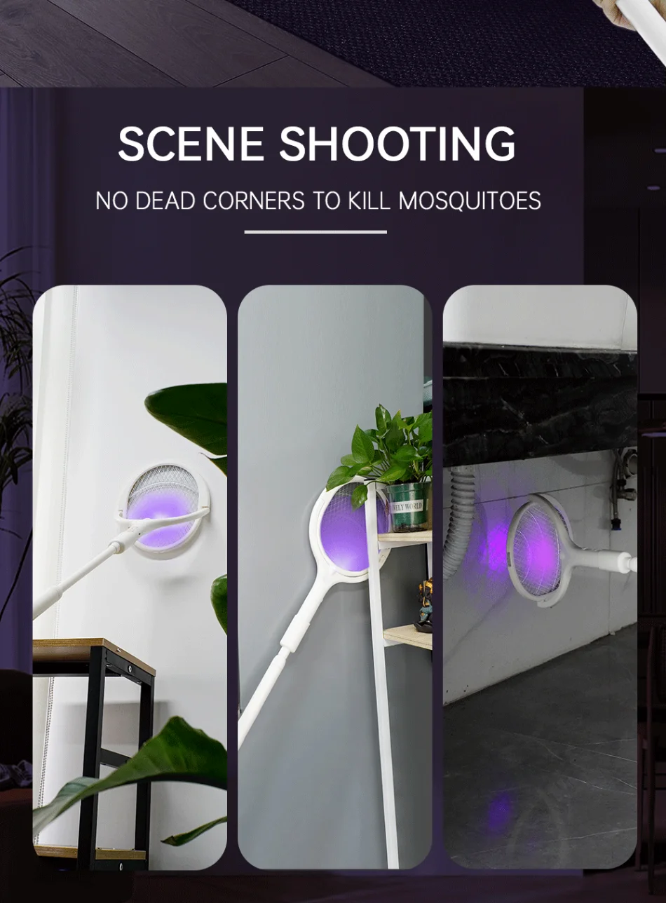 3500V 5 in1 Mosquito Killer Lamp Multicunctional Angle Adjustable Bug Zapper Electric USB Rechargeable Mosquito Fly Bat Swatter