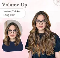 Clip In Hair Extensions wigs One Piece Natural Human Hair Clip in with 5 clips Wear to Go Hairpieces Natural Hair Balayage Blonde 6