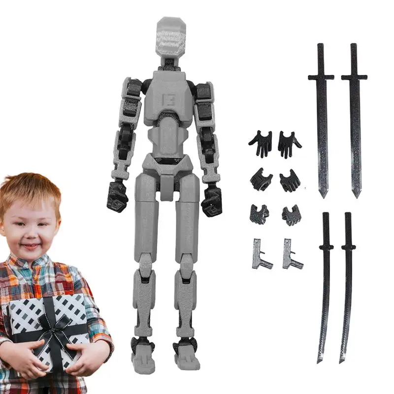 

Игрушка с подвижным суставом, 3D Печатный механический манекен, модель робота, сенсорные фигурки для девочек, мальчиков, молодежи, детей, подростков