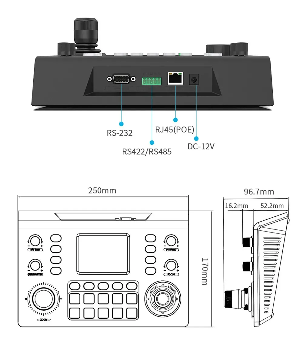 PTZ Controleur Caméra Controleur POE Resseau 4D Benin