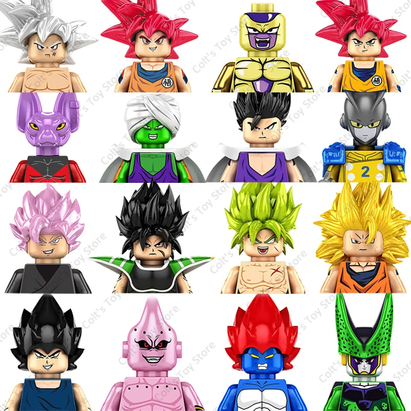 

Hot Classic Anime Dragon Ball Z Mini Action Figures Vegeta Goku Building Blocks Dragon Ball Cartoon Dolls Model Bricks Toys Gift