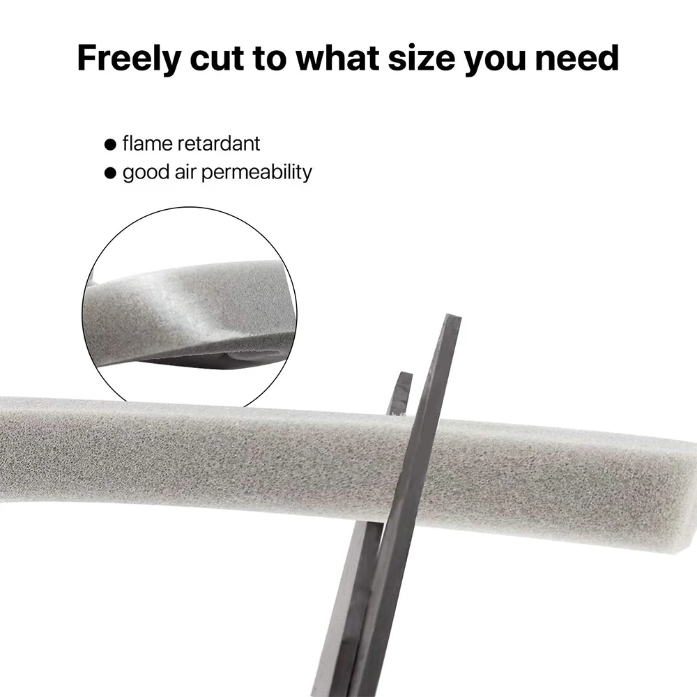 PU Sponge Foam Seal Strip Tape Adhesive Anti Collision Soundproof Weather Stripping Doors Windows Furniture Protection 4M