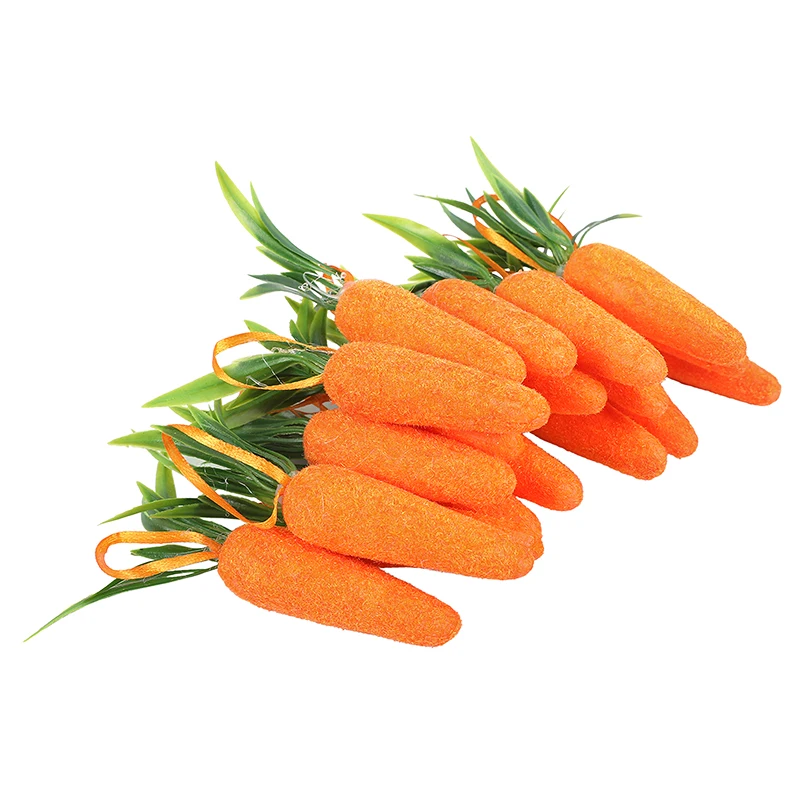 Easter Carrot Ornaments Foam Artificial Carrots Easter Tree Hanging Pendant Home Decoration Kids Birthday Party Favors Gifts