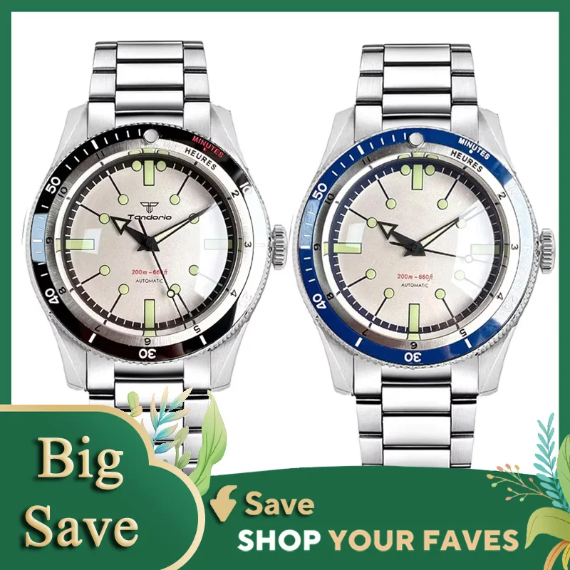 NH35A PT5000 Tandorio Mechanical Automatic Watch Men 200M