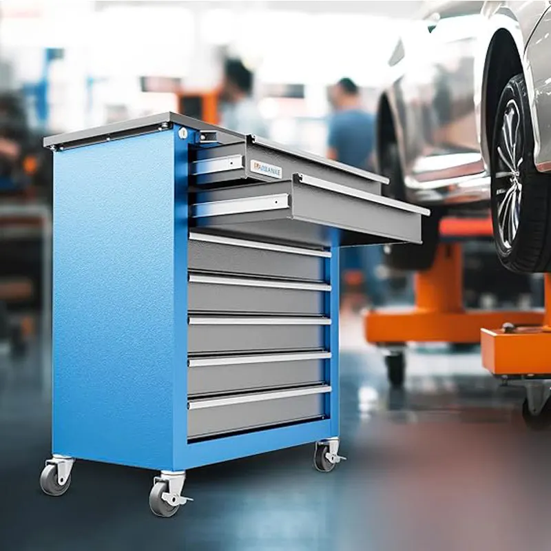 AIRAJ Seven Drawers Metal Cabinets Heavy-duty Tool Workshop Drawers Mobile Auto Repair Tool Carts Hardware Storage Toolbox tool organizer